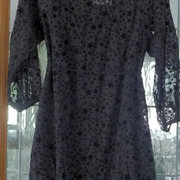 LOFT BLACK STAR DRESS SIZE MEDIUM NEW - Picture 10 of 10